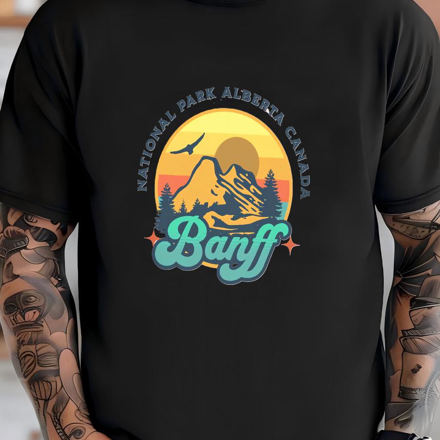 Banff Sweater, National Park Pullover, Canada Hoodie, National Park Crewneck, Vacation Jumper, Alberta Travel Souvenir, Oversized Apparel, T-shirt