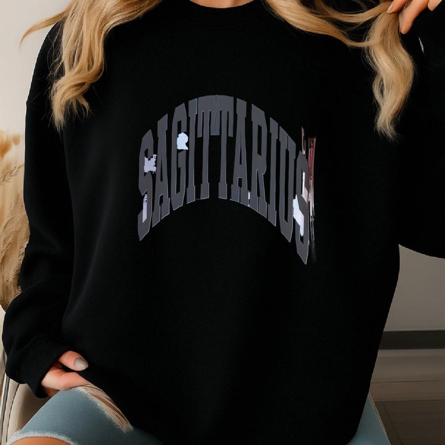 Sagittarius Sweatshirt Sagittarius Gifts Zodiac Sweatshirt College Sweatshirt Astrology Clothes Varsity Sweatshirt Sagittarius Zodiac Gifts Sweatshirt
