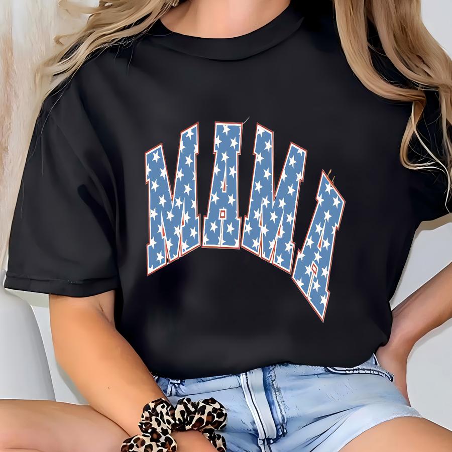 American Mama And Mimi Shirts, 4th Of July Shirt, Patriotic Mama Mini Shirts, 4th Of July Mama Mini Apparel, Usa Baby Mom Matching Shirts T-shirt