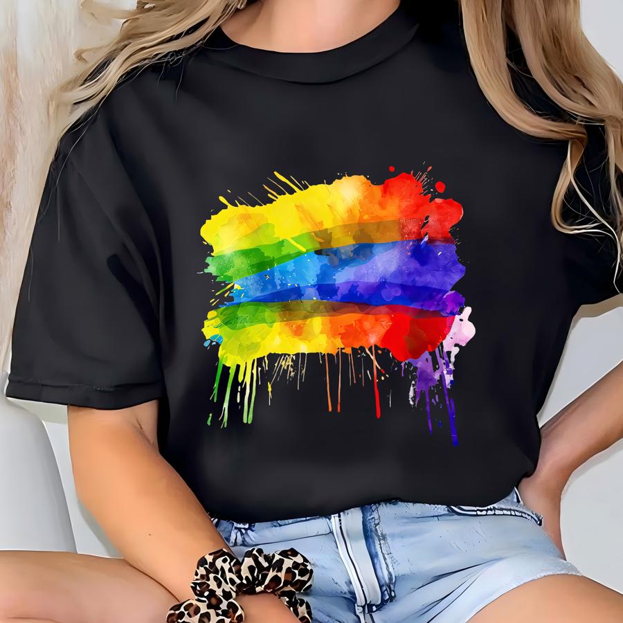 Pride Rainbow Flag Shirt, Lgbtq+ Flag Shirt, Lgbtq+ Shirt, Gay Rights Shirt, Equality Shirt, Pride Celebration Hoodie, Shirt For Lgbtq+ T-shirt