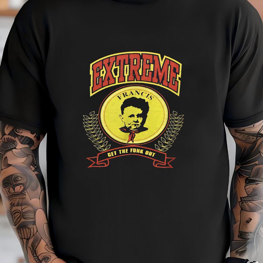 Vintage 90s Extreme Get Funk Out Tour Band Hoodie Black Colour T-shirt