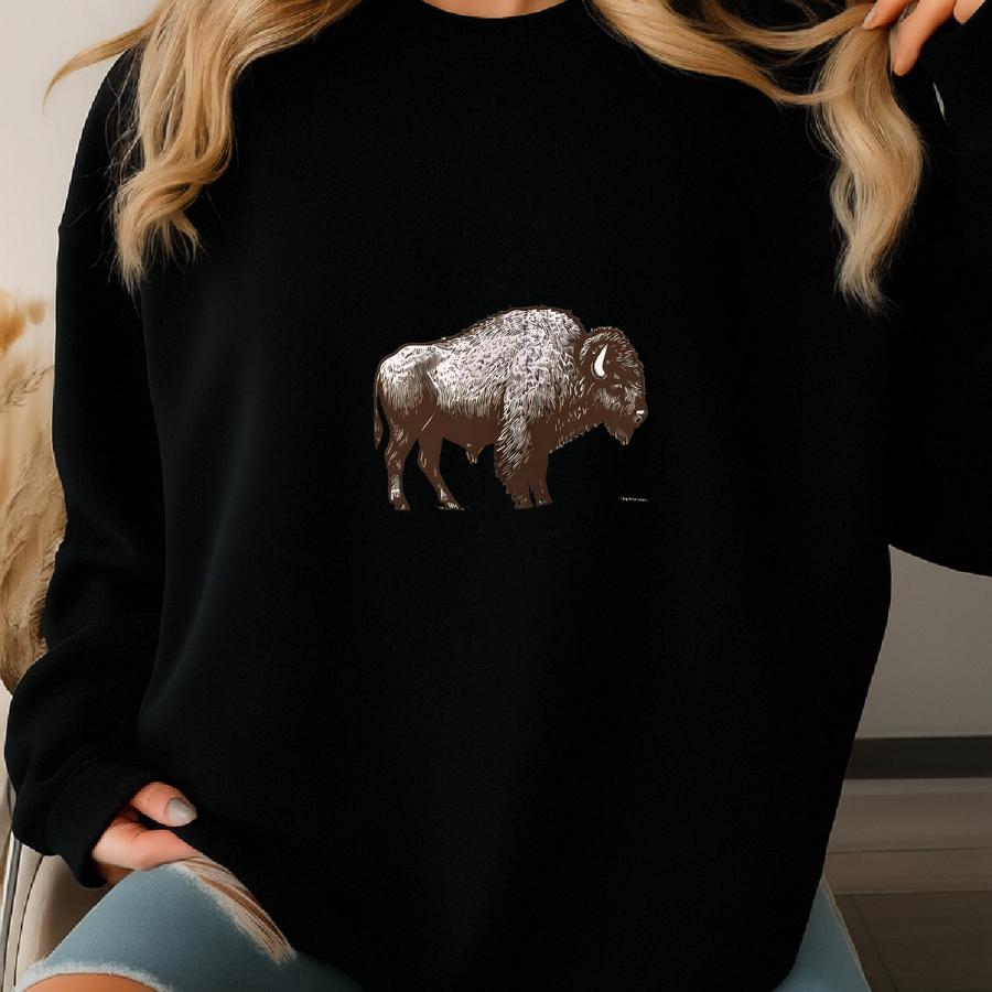 National Park Sweatshirt Wyoming Souvenir Don't Pet The Fluffy Cows Sweats American Buffalo Crewneck Bison Gift Wy Sweatshirt