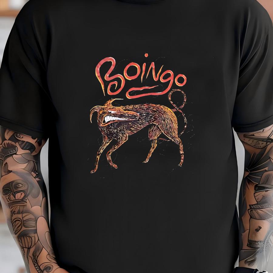 Vintage 1990 Oingo Boingo Band Hoodie Black Colour T-shirt