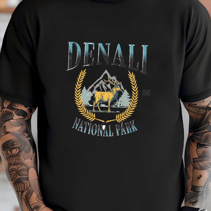 Denali Sweatshirt, National Park Pullover, Alaska Sweater Camping Crewneck Vacation Jumper Travel Souvenir Oversized Outdoorsy Gift Nature T-shirt