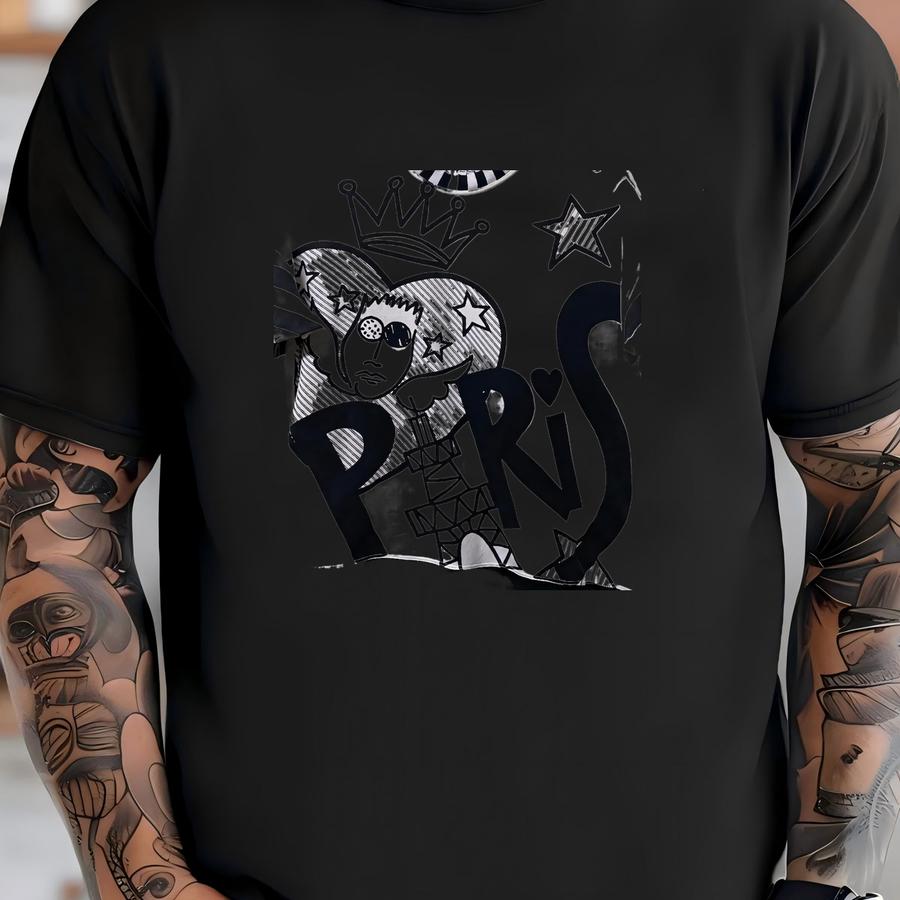 Vintage 90s Jc De Castelbajac Pop Art Punk Shirt Large Size T-shirt