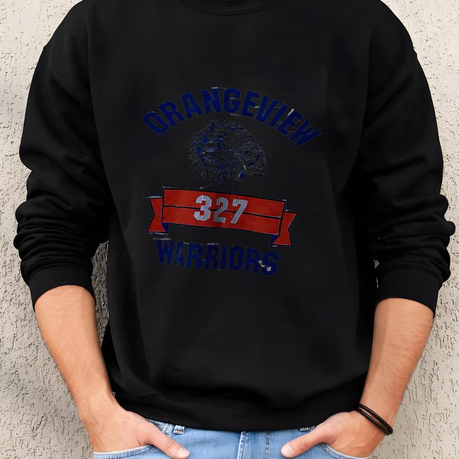Vintage 70s Orangeview Warriors Sweatshirt Poly Cotton M Size Sweatshirt