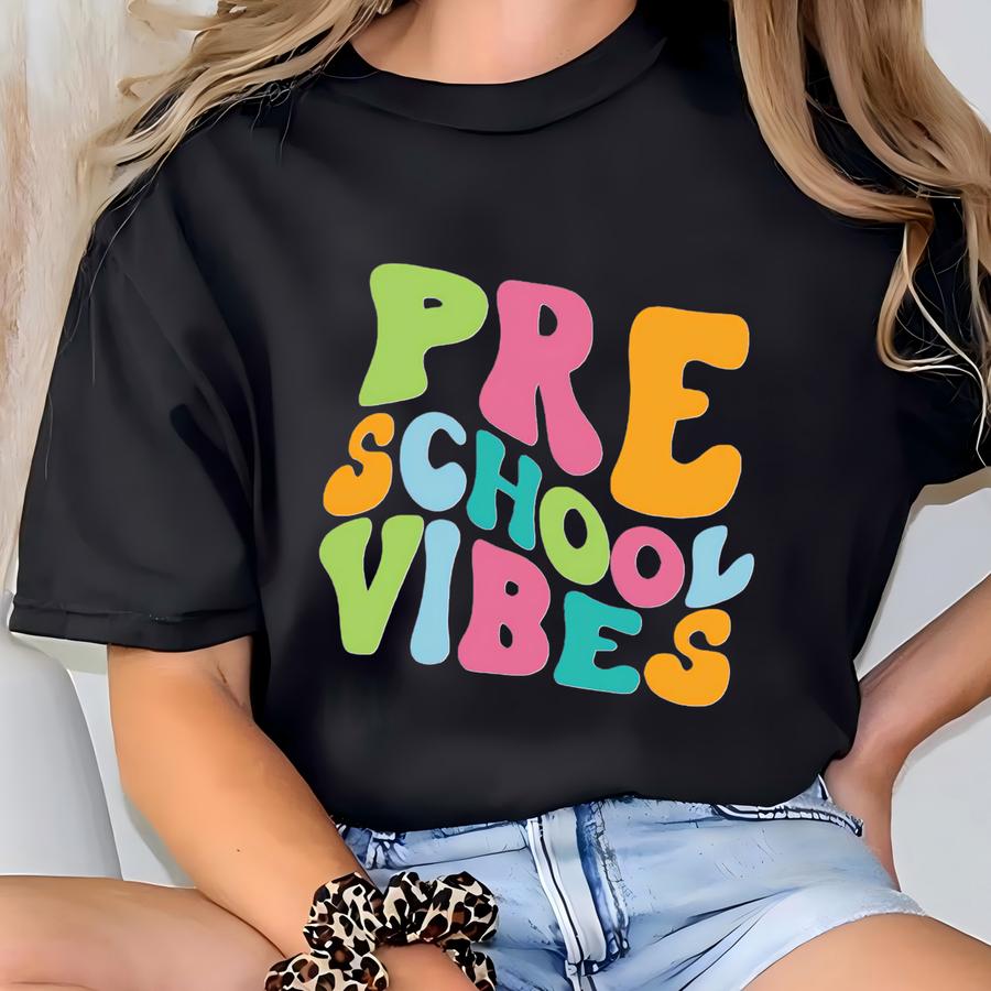 Preschool Vibes Toddler T Shirt - Back To School Shirt - Pre-k Shirt - First Day Of School Shirt - O Preschool - Preschool Gifts T-shirt