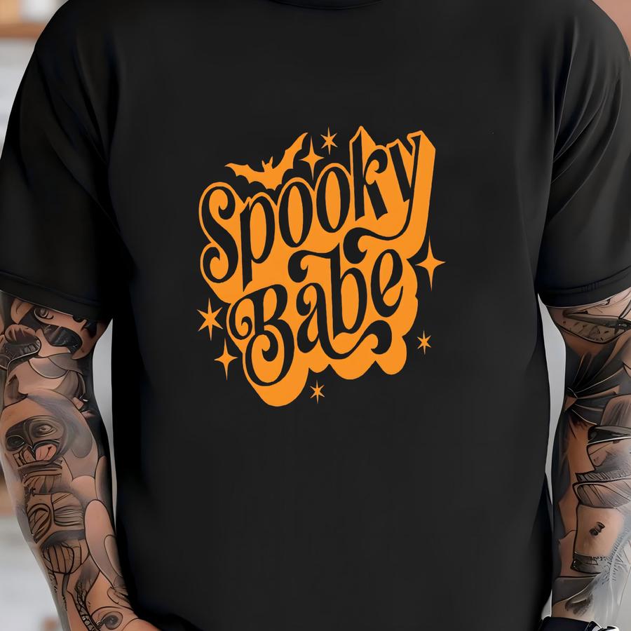 Retro Spooky Babe Sweatshirt,halloween Sweatshirt, Girls Halloween Sweatshirts, Spooky Babe Hoodies, Halloween Gift Sweater T-shirt