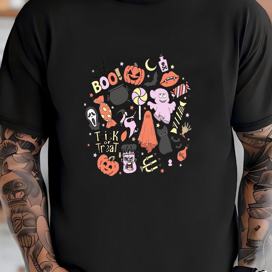 Trick Or Treat Shirt, Halloween Party Sweatshirt, Funny Hallowen Shirt, Halloween Trick-or-treat, Halloween Boo Sweatshirt T-shirt