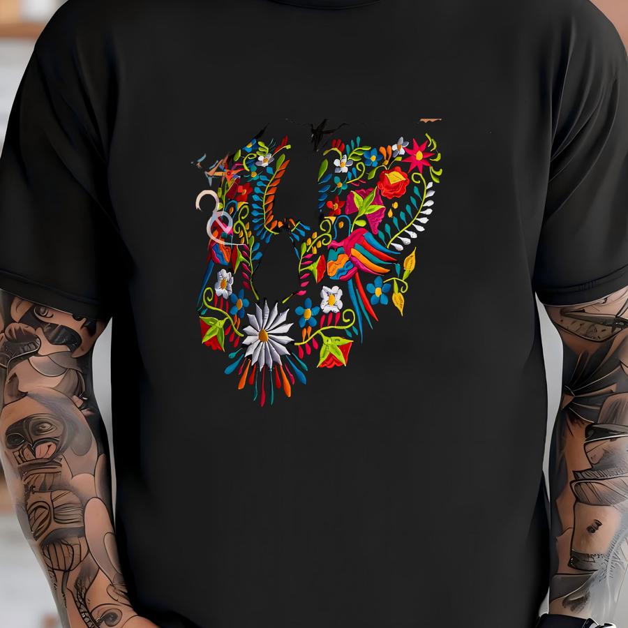 Mexican Blouse. Size S - 3x. Plus Size Floral Blouse. Traditional Mexican Top. Mexican Artisanal Top. Ethnic Style. Latina Style T-shirt