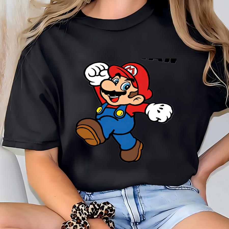 Personalized Super Mario Shirt, Cute Mario Shirt, Super Mario Shirt,retro Game Shirt, Mario Game Gaming, Mario Group Shirts, Super Dad Shirt T-shirt