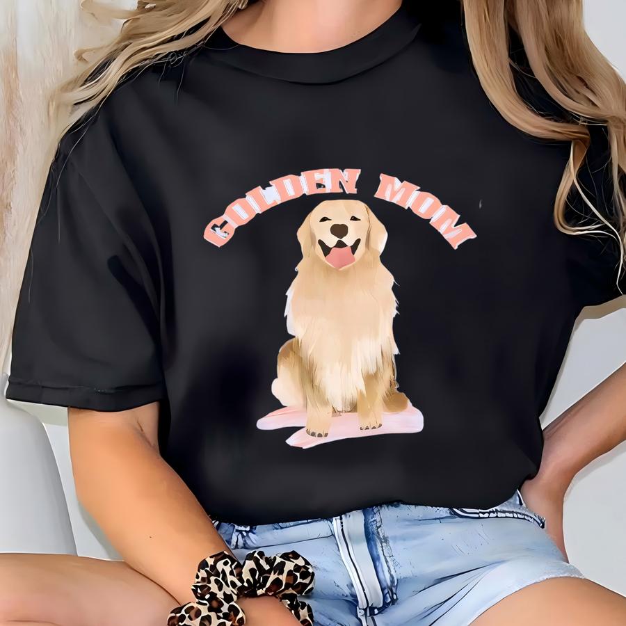Golden Mom Golden Retriever T Shirt Dog Lover Tee T-shirt