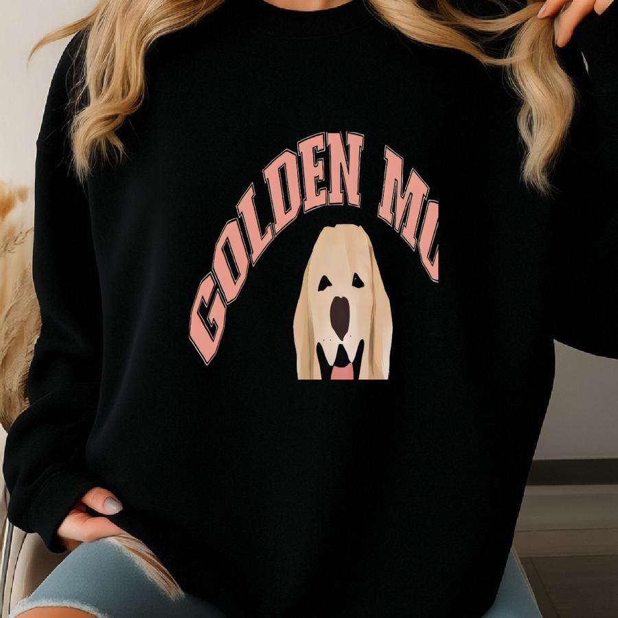 Golden Dad Dog Lover Golden Retriever Unisex Jersey Short Sve Tee Sweatshirt
