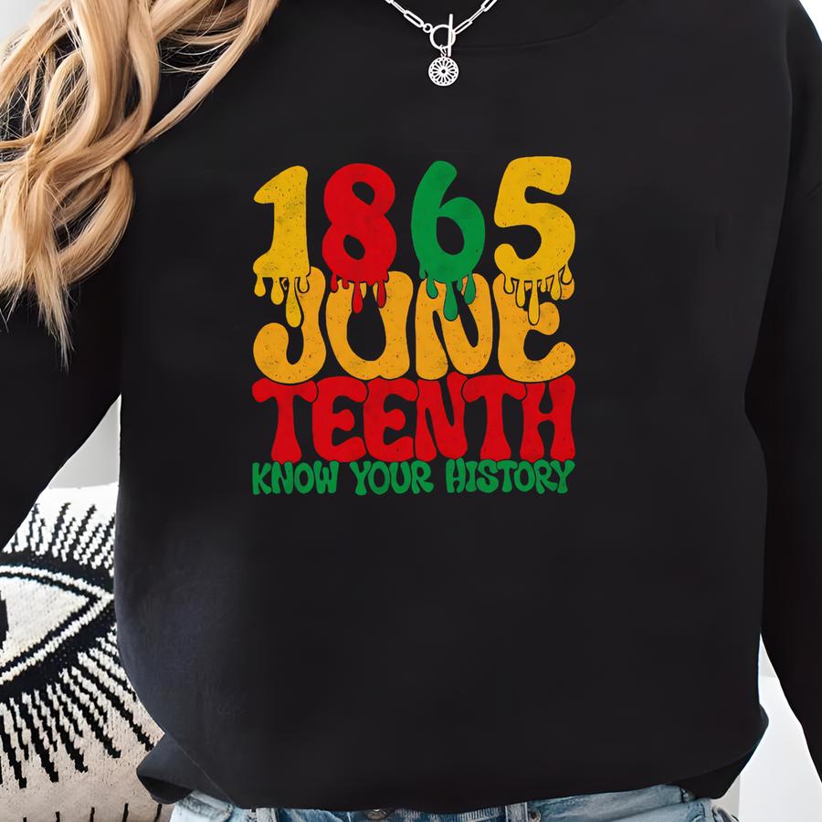 Juneteenth Shirt, Black History Month, Freeish Since 1865, Social Justice Shirt, Indipendence Day 1865, Equality Shirt, Know Your History Sweatshirt