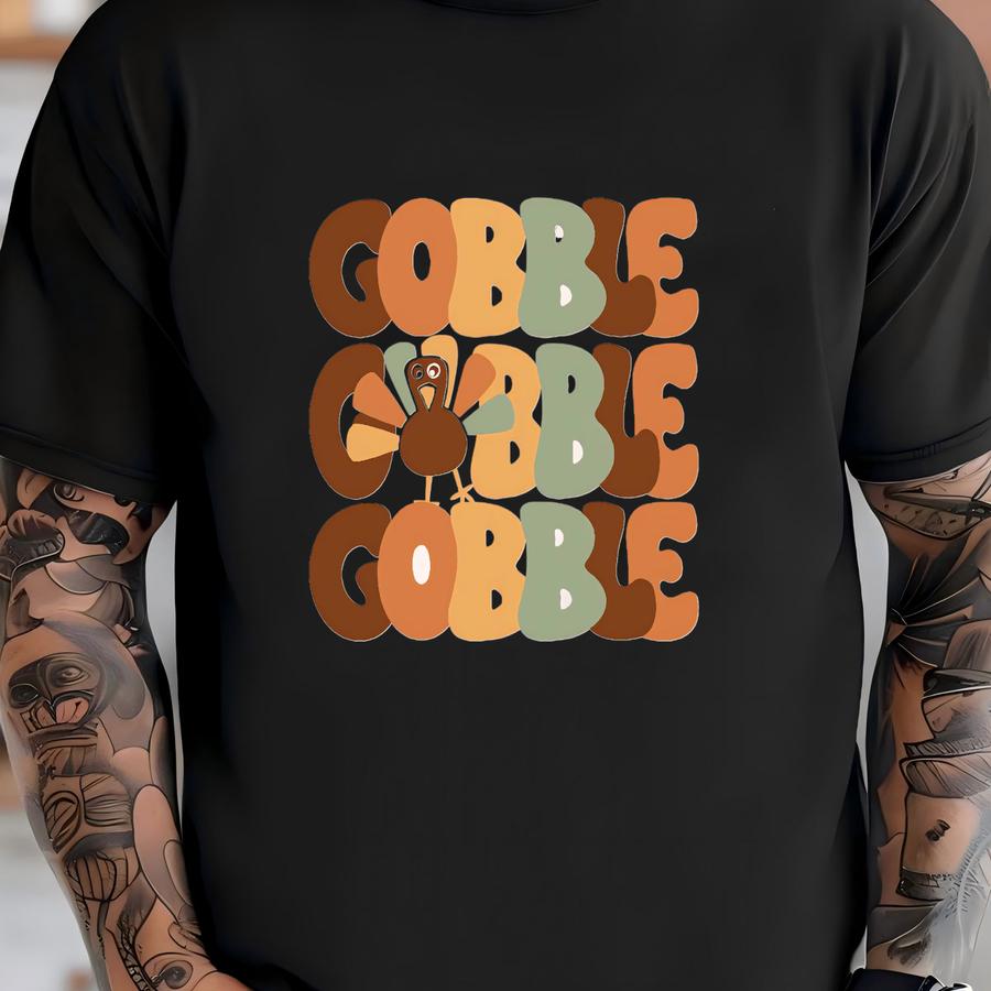 Thanksgiving Gobble Sweatshirt, Turkey Sweatshirt, Family Sweatshirt, Thanksgiving Shirt, Fall Sweatshirt, Women Thanksgiving Sweater T-shirt