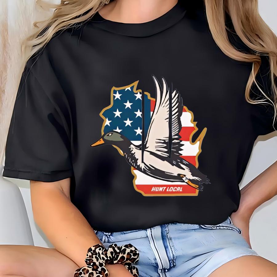 - Usa Duck Hunting Hoodie, American Waterfowl Sweater, Men's, Women's, Hunting Sweatshirt Apparel, Gifts For Duck Hunters, T-shirt