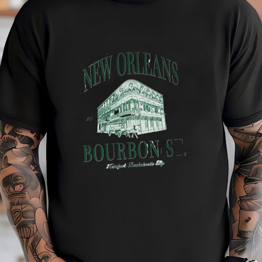 Custom New Orleans Bachelorette Shirt Nola Bachelorette Shirts Bach Merch Logo Tee Bride Cocktail Shirt Madri Gras Top Shirt T-shirt