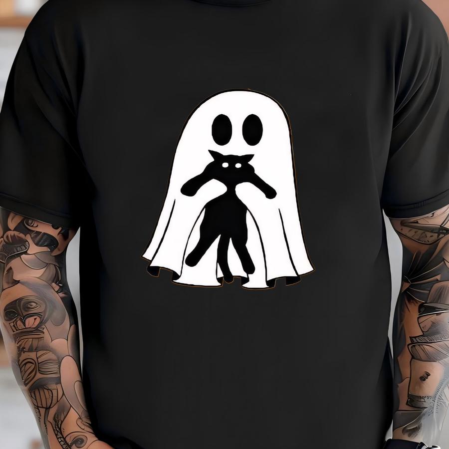 Сute Ghost And Black Cat Svg Bundle\ Boo Svg\ Halloween Svg\ Files For \ Silhouette\ Instant Download T-shirt