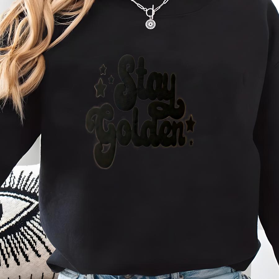 Stay Golden Trucker Hat, Womens Trucker Hat, Lake Hat, River Hat, Beige Trucker Hat, Puff Vinyl Sweatshirt