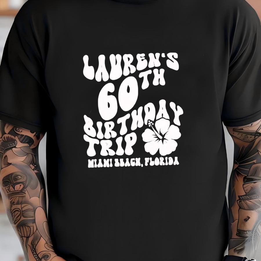 Custom 60th Birthday Shirt 60th Bday Party Tshirts Vintage 1963 60th Birthday Vacation Hoodies Fabulous 60 Tees 60s Party Vacation Shirts T-shirt