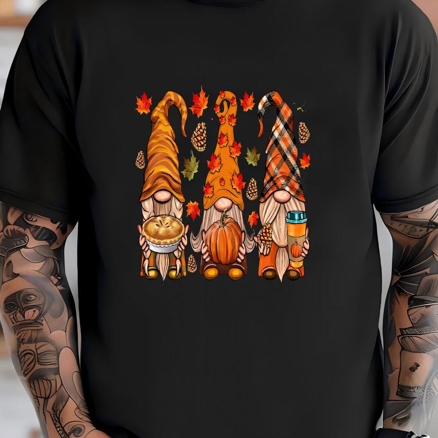 Cute Fall Sweatshirt, Fall Gnomes Sweat, Thanksgiving Sweat, Autumn Sweat, Pumpkin Sweat, Gnome Fall Sweat, Thanksgiving Gnomes,gnomes Sweat T-shirt