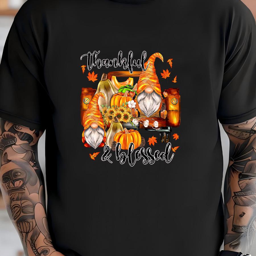 Thanksgiving Gnome Sweatshirt, Gnome Shirt, Pumpkin Shirt, Cute Thanksgiving Tee, Happy Thanksgiving Shirt, O Fall, Thanksgiving Gift T-shirt