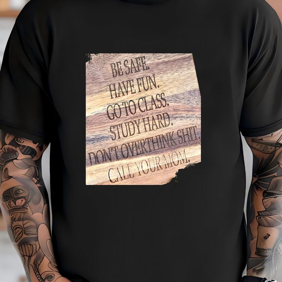 Engraved Acacia Wood Trivet: College Dorm Essentials Gift T-shirt