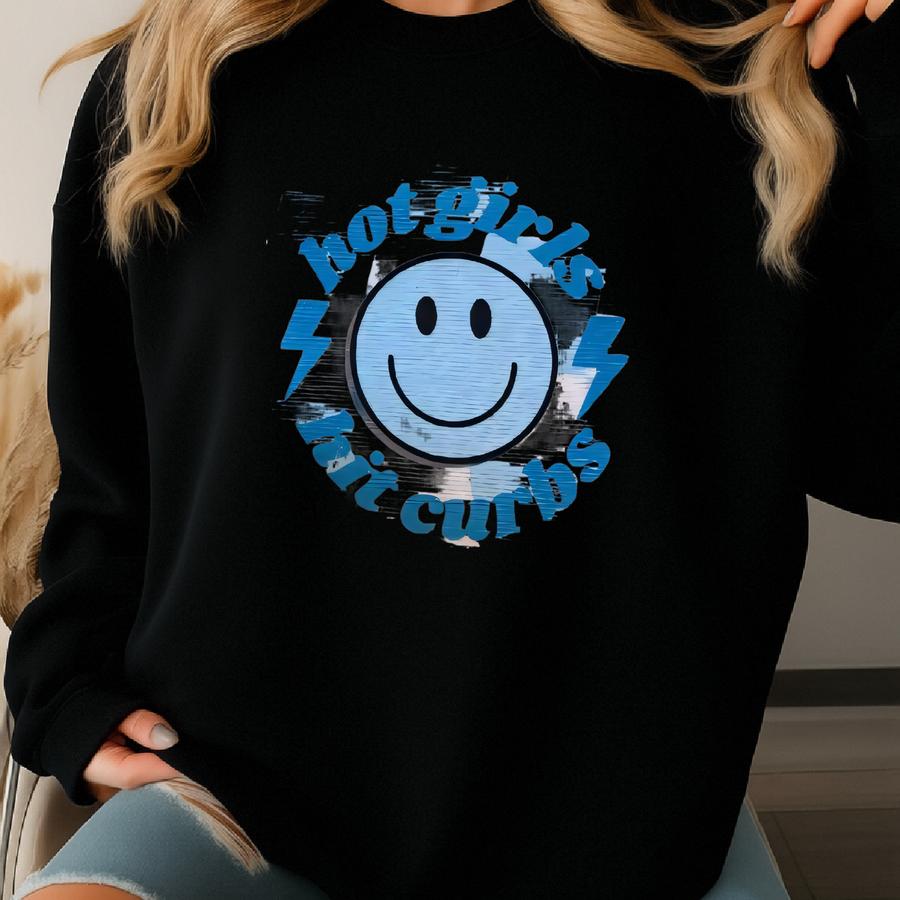 Hot Girls Hit Curbs Car Ers | Set Of Two, Cup Holder Ers, Car Gift, Face, Checkered, Car Accessories, Sweet 16 Gift,  Sweatshirt