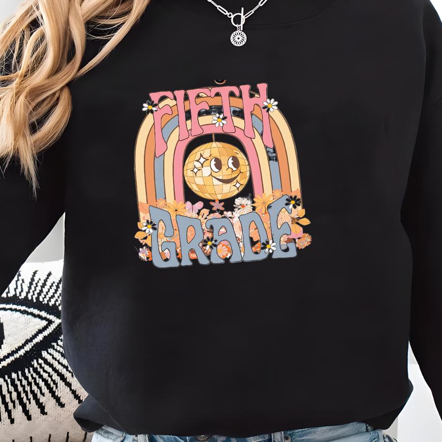 Retro Fifth Grade Teacher Shirt 5th Grade Teacher Crewneck Dream Team Shirts Teacher Clothes Howdy Fifth Grade Shirt Sweatshirt