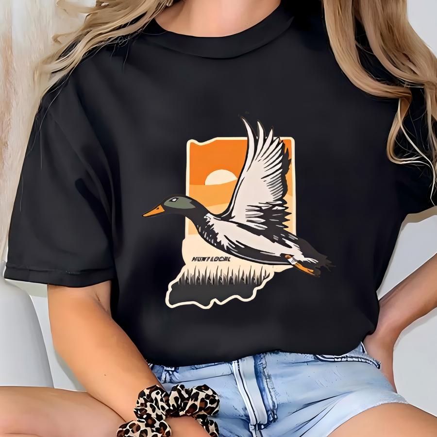 A - Sunset Duck Hunting Shirt, Waterfowl Hunt Tshirt, Men's, Women's, Duck Hunter Apparel, Gifts For Duck Hunters, T-shirt