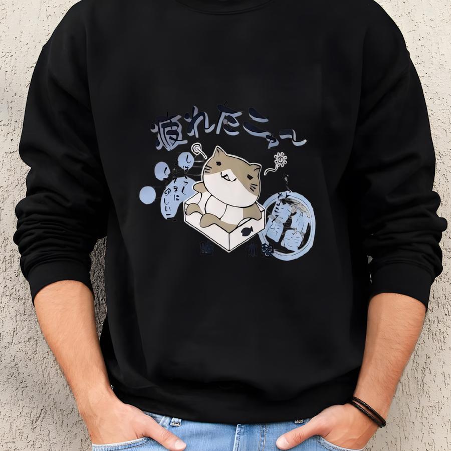 Rare!! Necobuchi San Spellout Pullover Jumper Sweater Hoodie Cat Sweatshirt