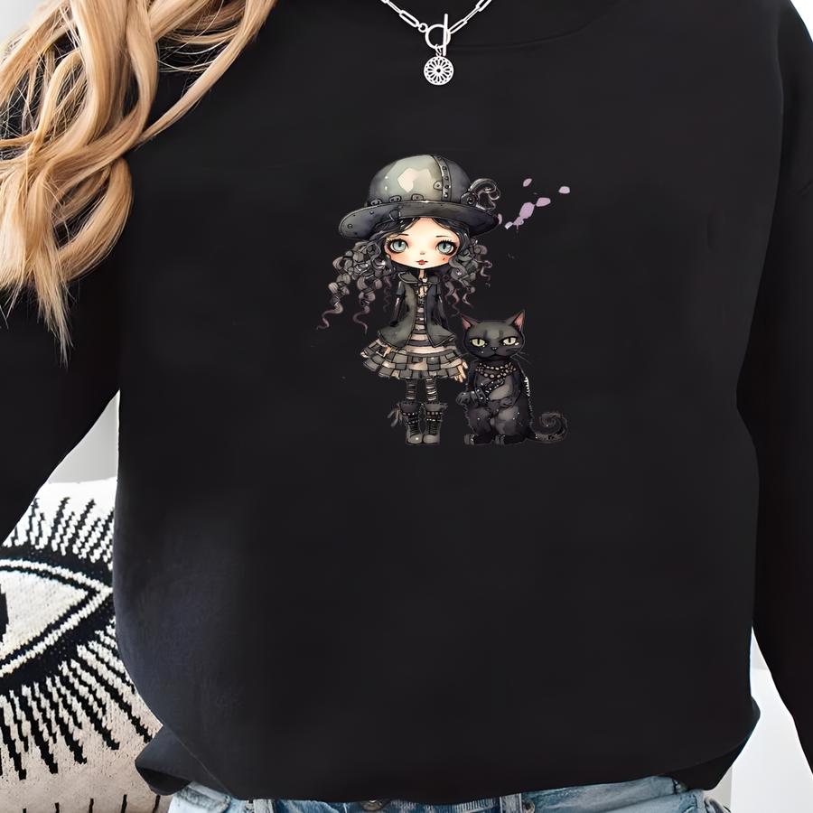 Custom Halloween Coffee Mug, Personalized Mug, Steampunk Witch Cup, Gift For Her, Fall Mug, Group Gift Mugs Sweatshirt