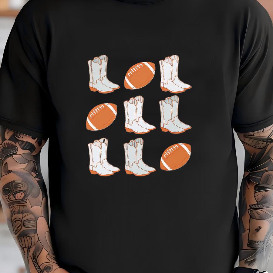 Western Fall Tee Boots And Footballs Canvas Tee, Howdy Fall Tote, It's Fall Y'all Pumpkin, Tis The Season Autumn Tee T-shirt