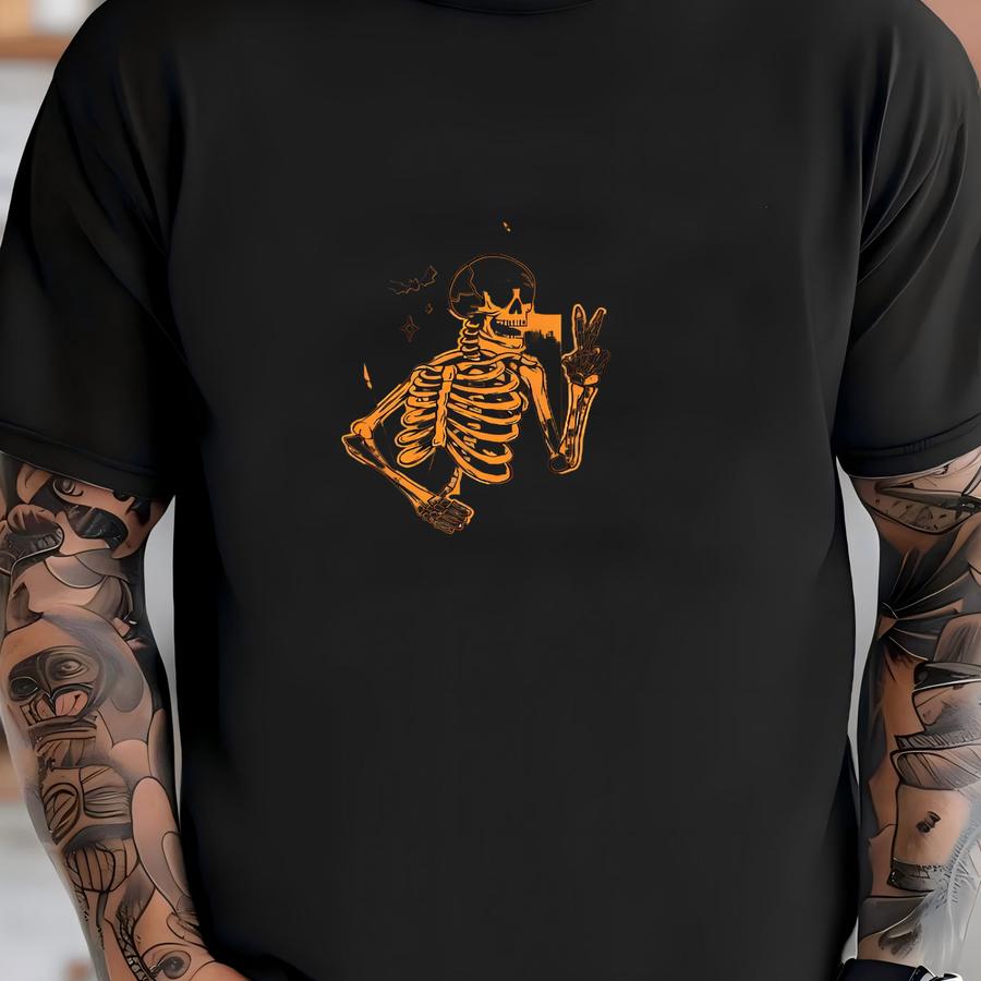 Funny Halloween Skeleton Hoodie: People Give Me The Creeps T-shirt