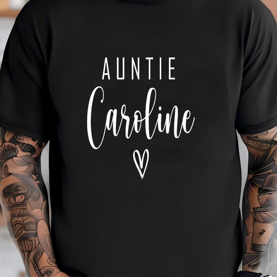 Aunt Shirt, Custom Aunt Name Shirt, Gift For Aunt, Custom Auntie Shirt, Aunt Pregnancy Announcement, New Aunt Gift, Aunt Shirt Personalized T-shirt