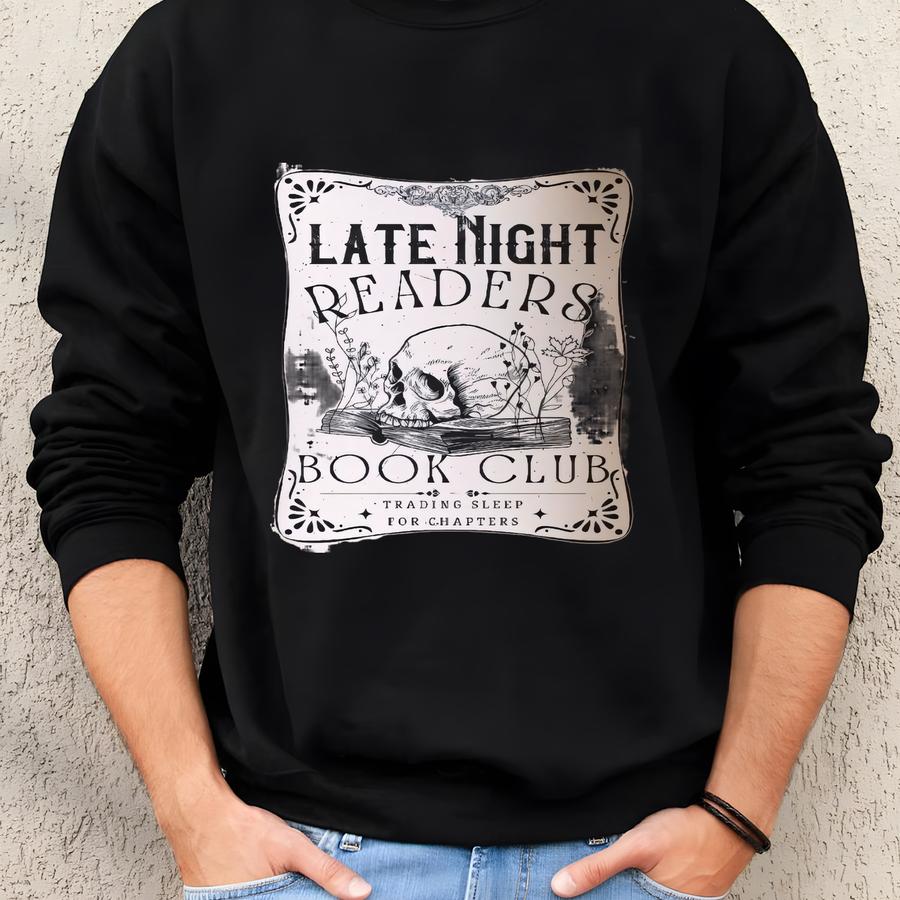 Late Night Readers Book Club Mug, Book Lover Coffee Cup, Bookish Mug, Gift For Avid Reader, Booktok Merch, Gift For Mom, Dark Romance Book Sweatshirt