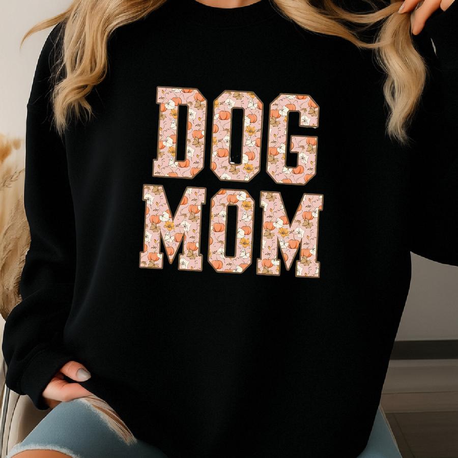 Picking Pumpkins Dog Mom Sweatshirt, Dog Mom Crewneck, Gift For Dog Mom, Gift For Dog Lover, Halloween Costume For Dog Mom, Matching Outfit Sweatshirt