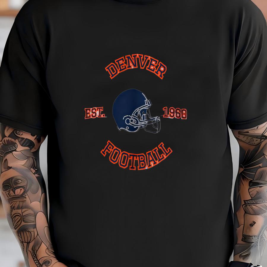 Unisex Denver Football Crewneck Sweatshirt T-shirt