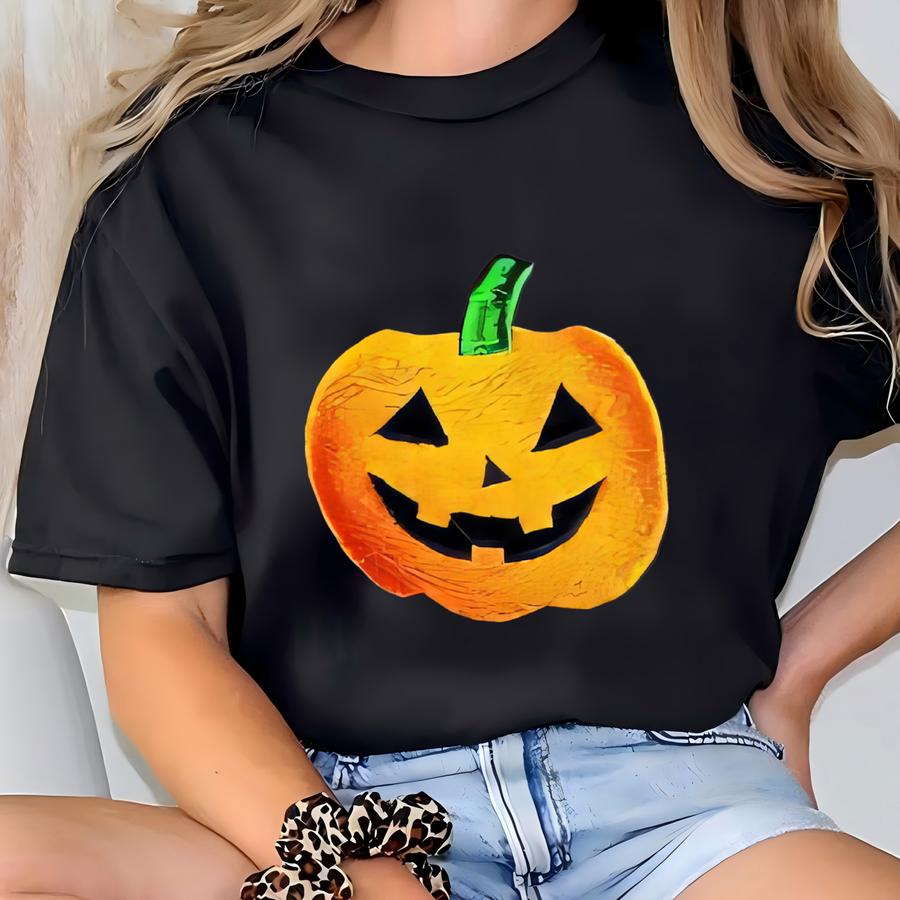Pumpkin Sweatshirt Jack-o-lantern Halloween Sweatshirt, Retro Halloween, Spooky Season  Halloween Crewneck, Fall Crewneck T-shirt