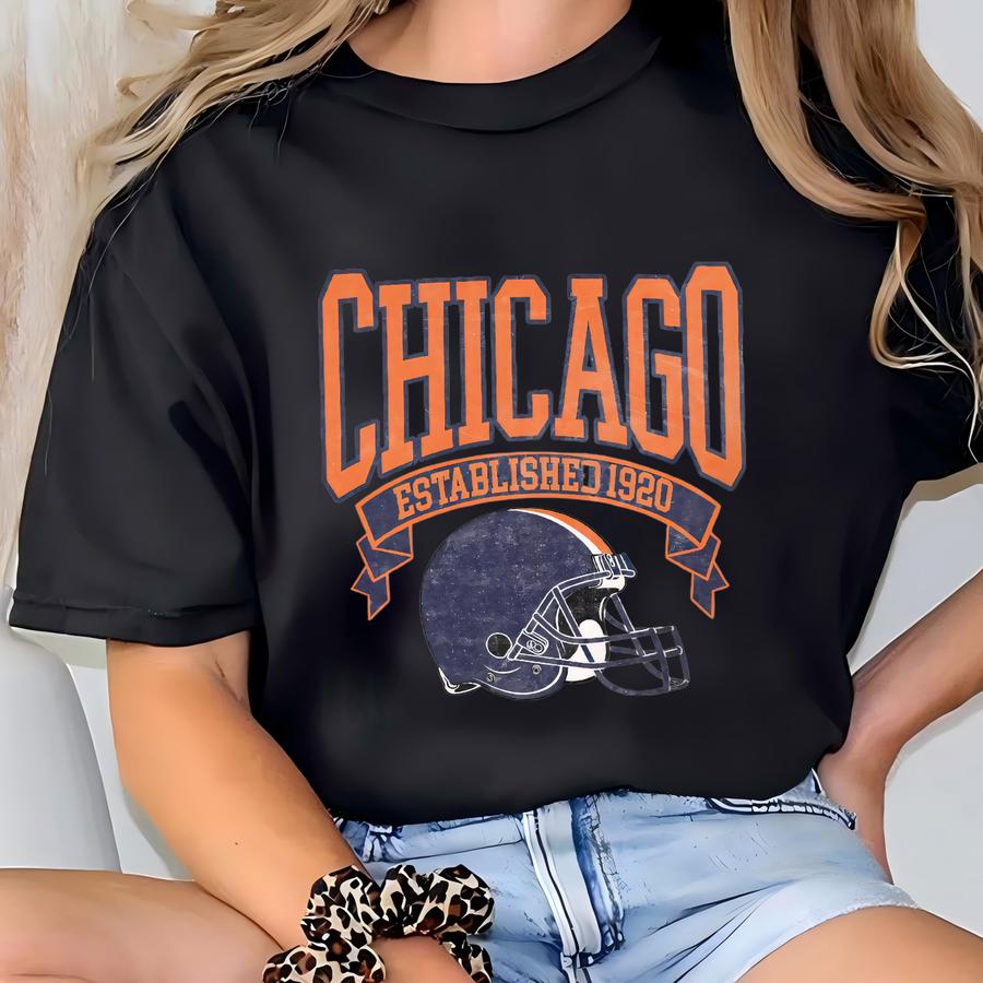 Vintage Style Chicago Football Sweatshirt, Chicago Sweatshirt, Unisex Crewneck, Chicago Gifts T-shirt