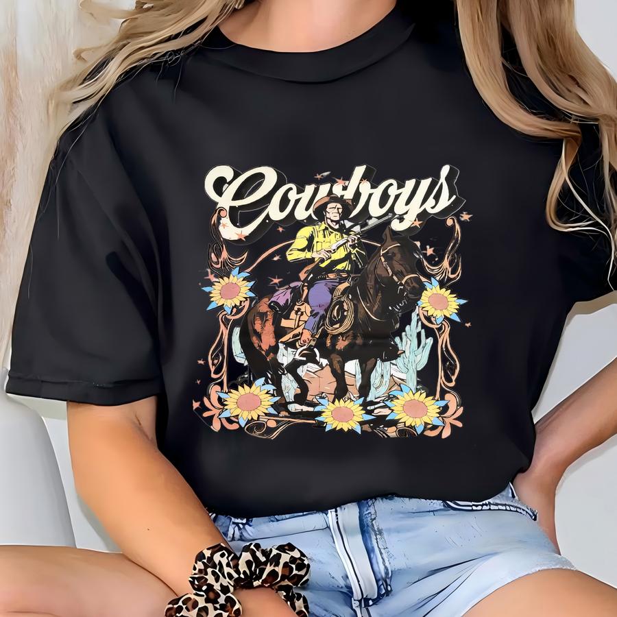 Cowboys Rodeo Shirt, Horse Riding Shirt, Cowboy Shirt Women, Mens Cowboy Shirt, Texas Shirt Women, Country Music Shirt T-shirt