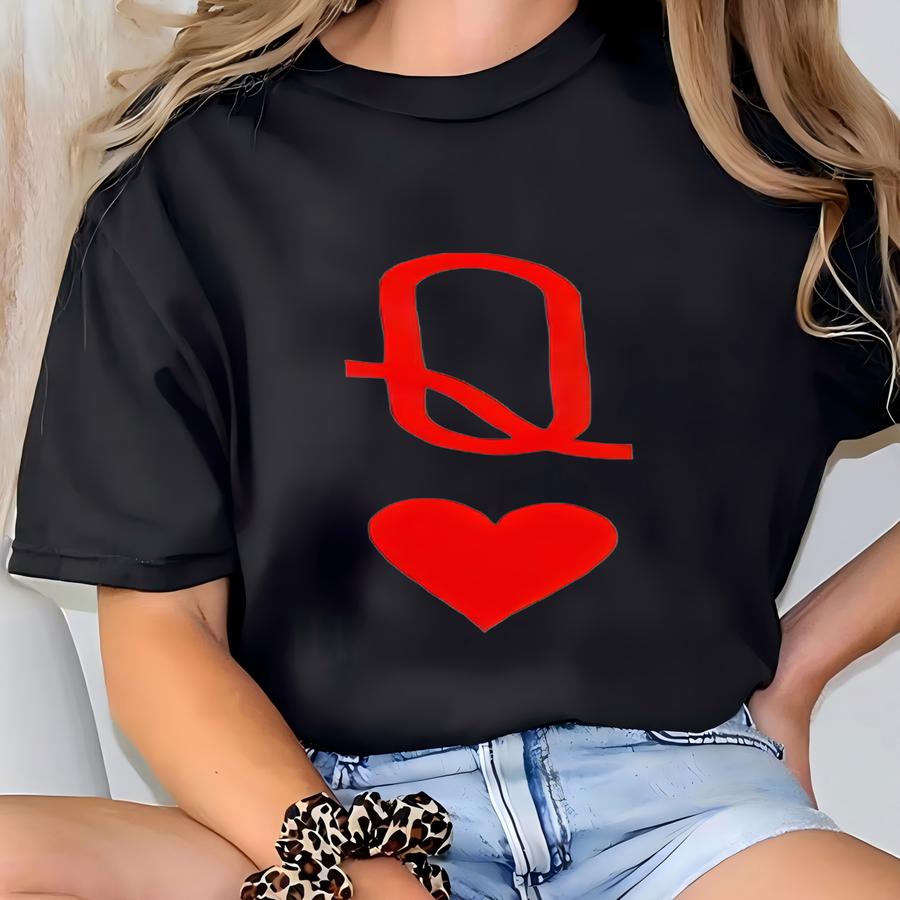 Women's Queen Of Hearts Sweatshirt Inspired By 's Alice In Wonderland Card Games, Crewneck Sweahoodie For Her T-shirt