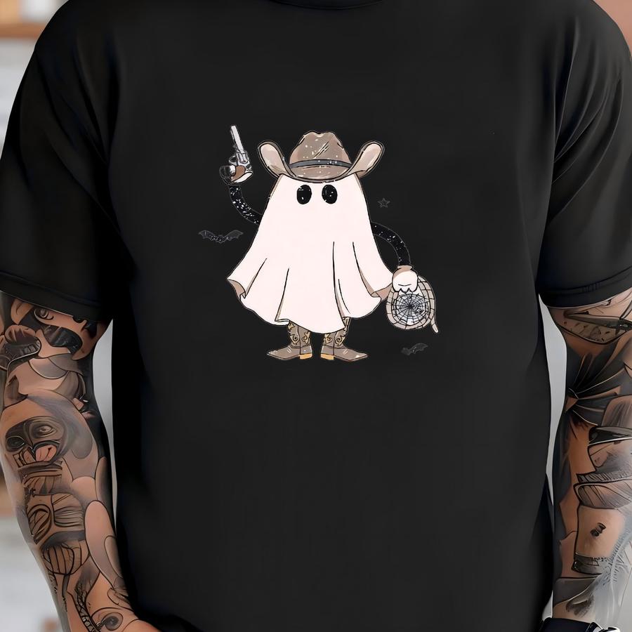 Boo Haw Toddler Shirt - Funny Halloween Kids Tee - Cowboy Country Ghost T-shirt
