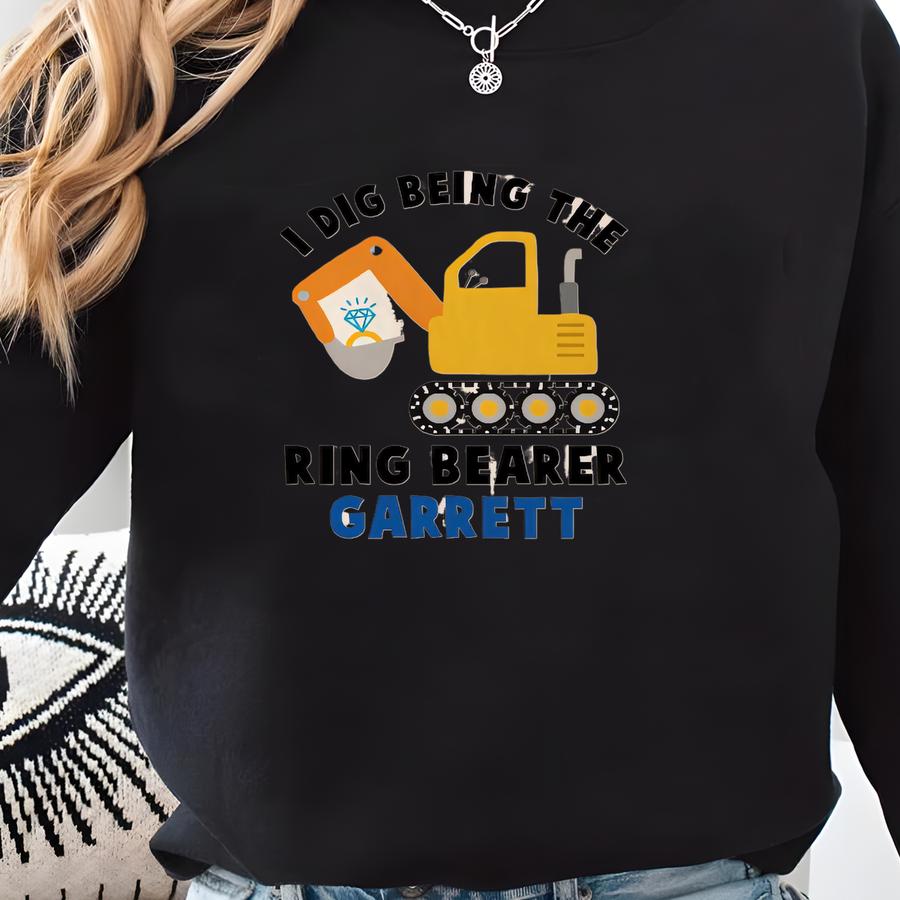 Construction Wedding Shirt For Boys: I Dig Being The Ring Bearer T-shirt - Aal27965 Sweatshirt