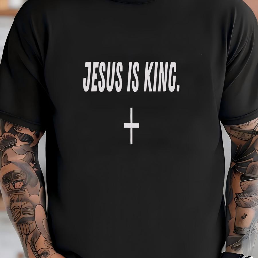 Christian Crewneck Jesus Is King Sweatshirt,faith Clothing, Christian Gift, Aesthetic Jesus Hoodie,christian Sweatshirt,christian Streetwear T-shirt