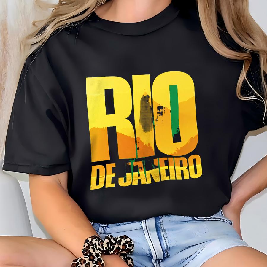 Rio De Janeiro Sweatshirt Christ The Redeemer Brazilian Gift Souvenir Brazil Crewneck South America Beaches Sunset Copacabana Rio Sweater T-shirt