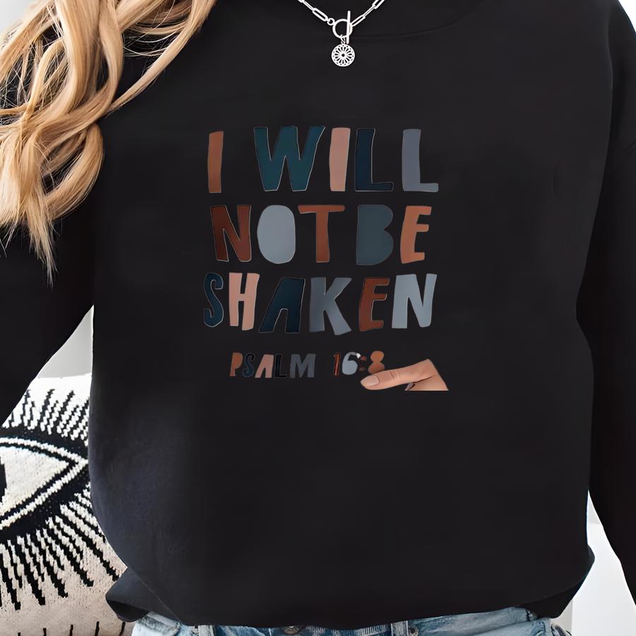 I Will Not Be Shaken Psalm 16:8 Unisex Heavy Blend™ Crewneck Sweatshirt Sweatshirt