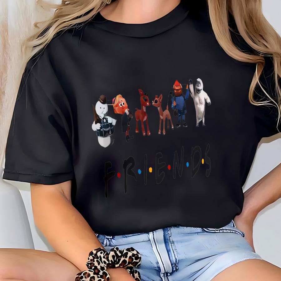 Friends Christmas Unisex Jersey Short Sve Tee T-shirt