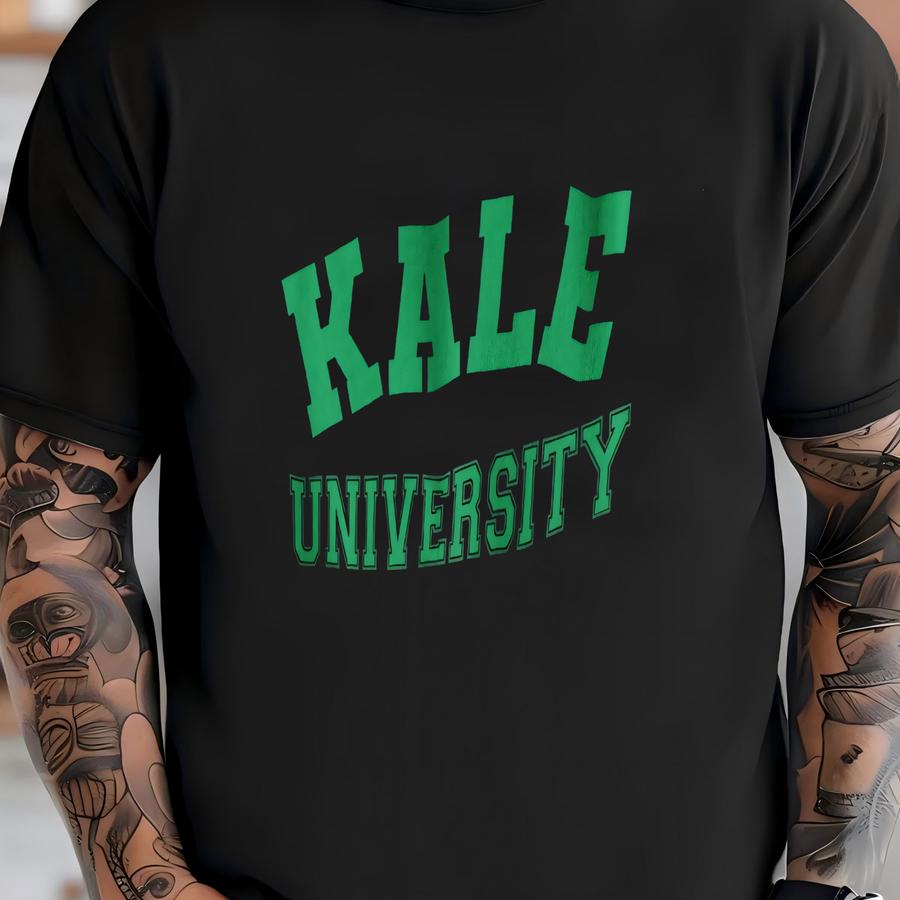 Vegan Kale University Hoodie - Unisex Cotton Tee T-shirt