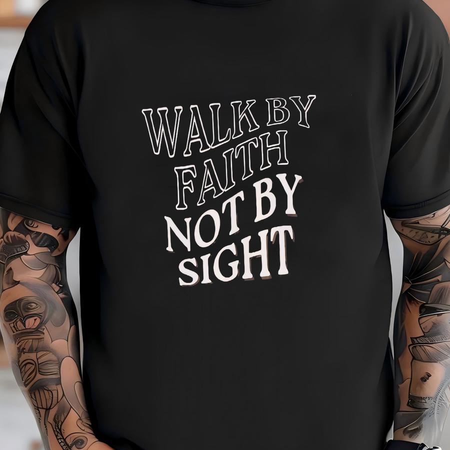 Walk By Faith Christian Hoodie, Faith Clothing, Christian Gift, Aesthetic Jesus Hoodie, Christian Sweatshirt, Christian Streetwear Shirt T-shirt